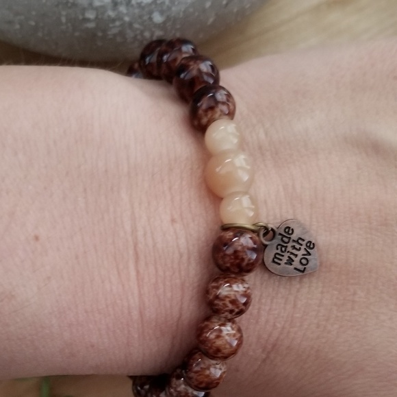 Brown beaded bracelet - Picture 2 of 4